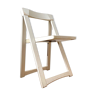 Folding chair in white wood and cannage