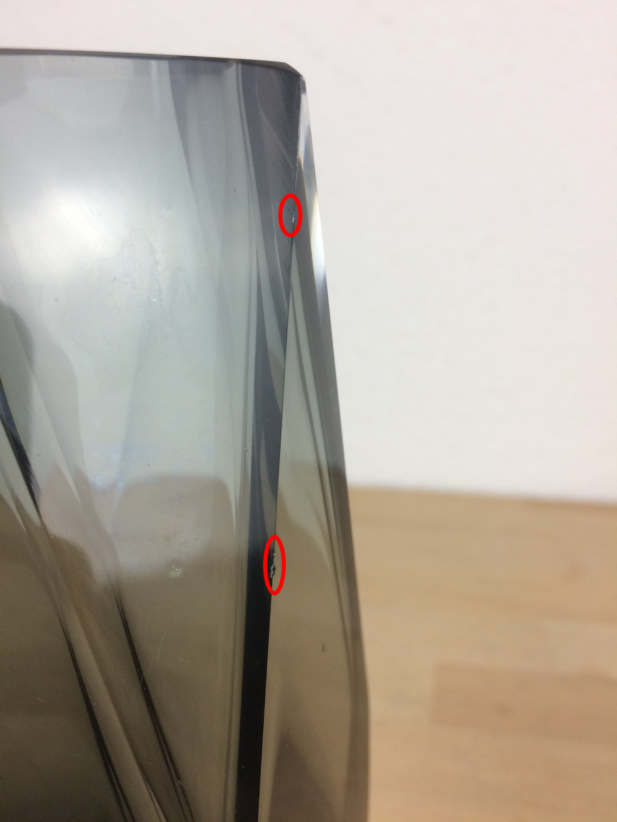 Vase Sommerso smoked glass soliflore, Murano