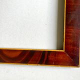 Antique Wooden  Frame intarsia borders 26.5 cm x 22.5  cm