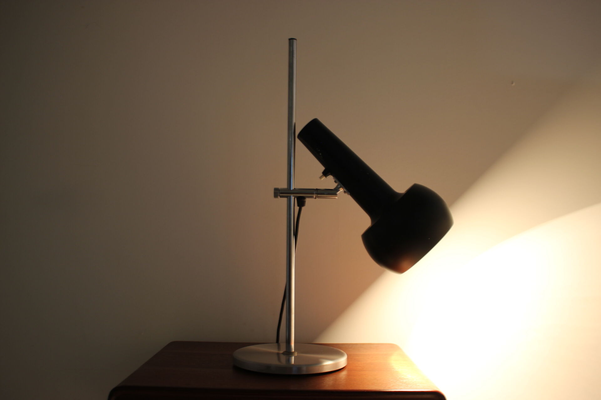 Danish office chrome lamp 1970