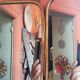 Solid brass triptych barber mirror