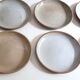 Six stoneware dessert plates, 70s