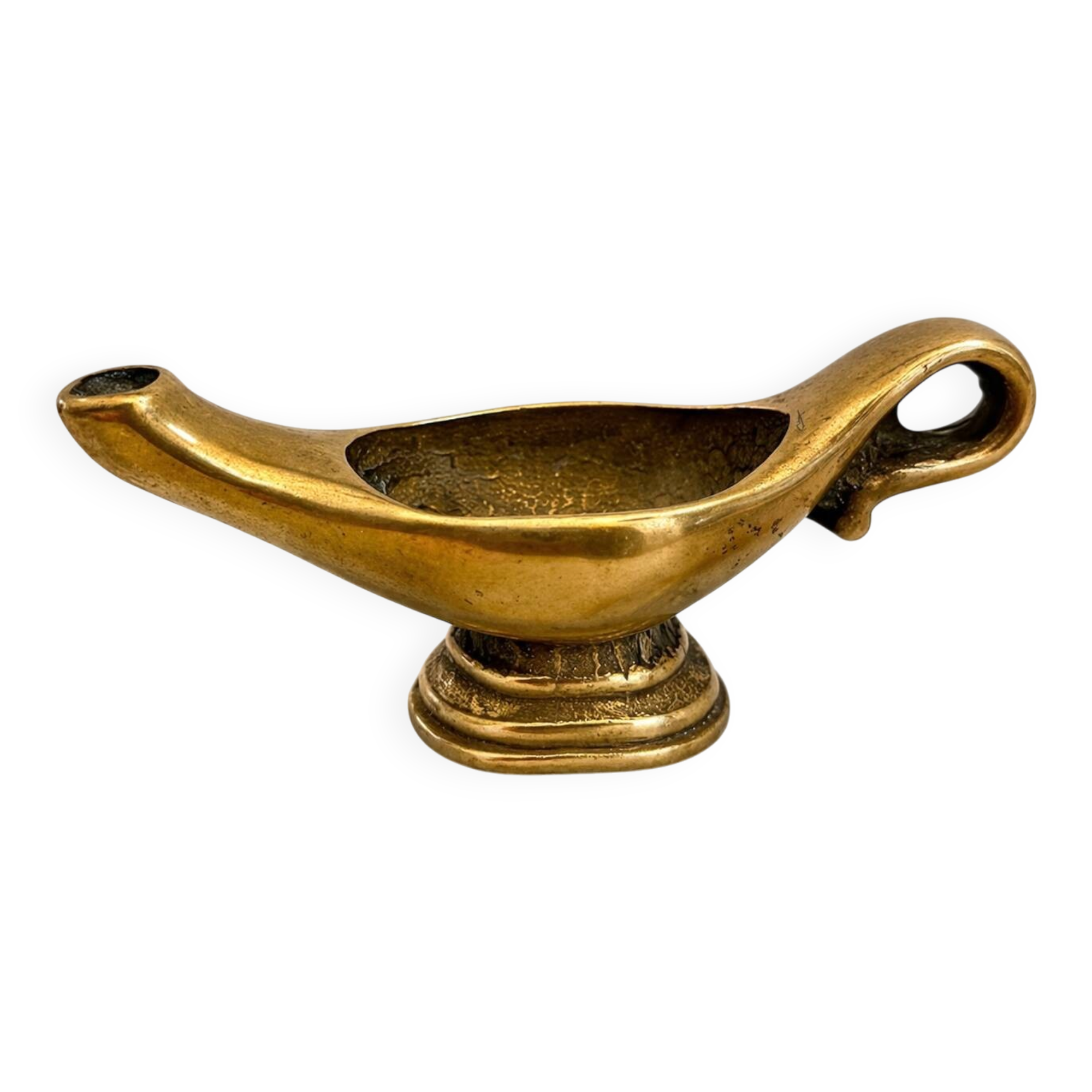 Brass catch-all / ashtray – vintage Aladdin lamp shape