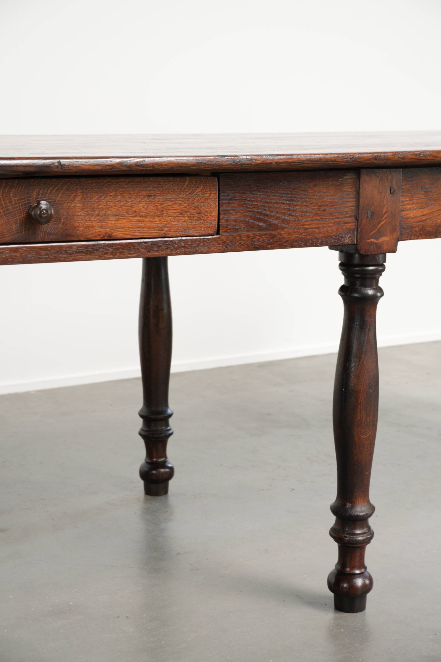 English oak early 19th century XXL farmhouse dining table