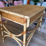 Rattan desk and canning
