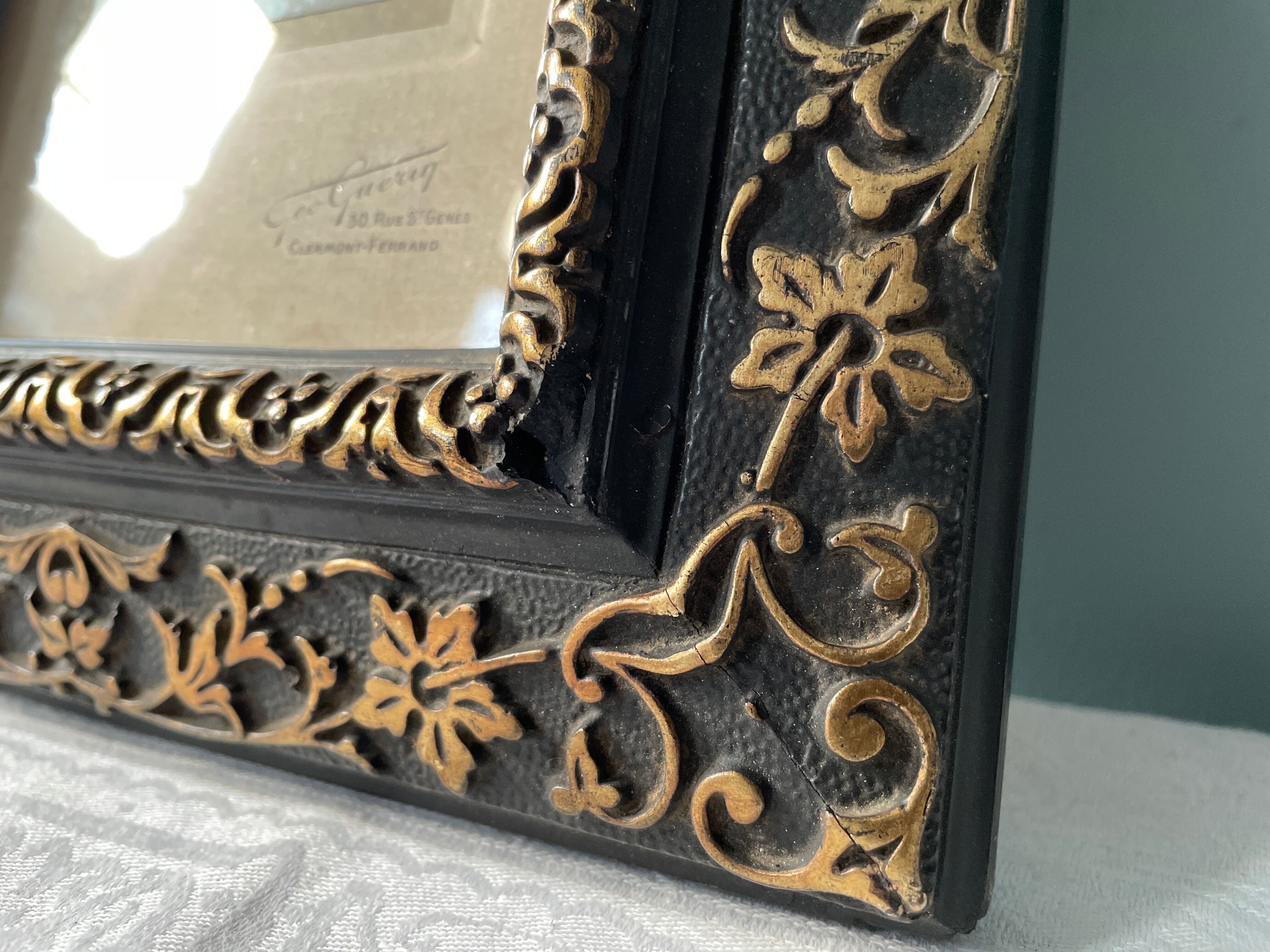 Old photo frame Napoleon III XIXth