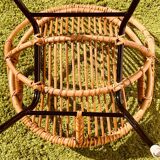 Pair of lounge rattan armchairs by D. Van Sliedregt / R. Noordwolde. Vintage