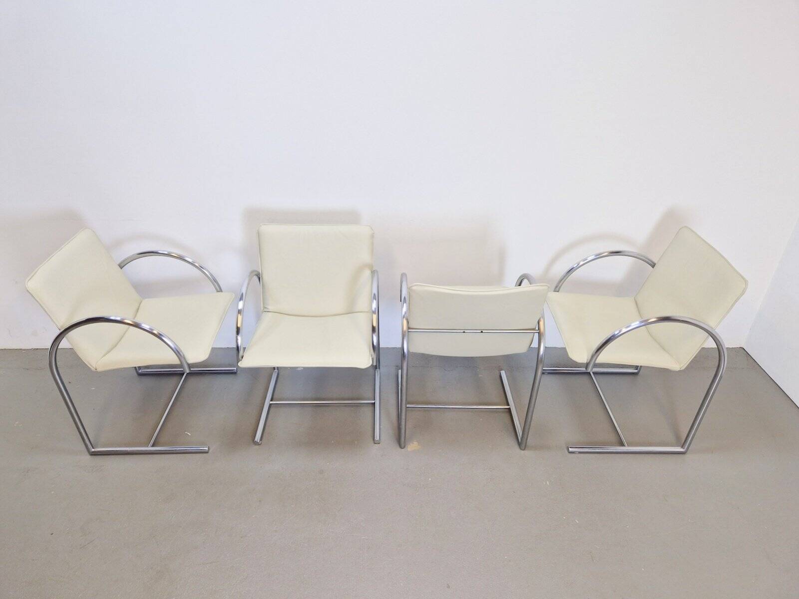 Postmodern Leather Cirkel Chairs by Karel Boonzaaijer & Pierre Mazairac for Metaform, 1980s, Set of 4