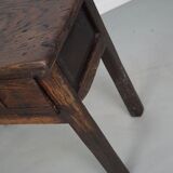Antique Spanish Rustic Farmhouse Chestnut Side Table / Console, 18th Century