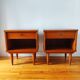 Pair of Vintage 1960s Scandinavian Bedside Tables