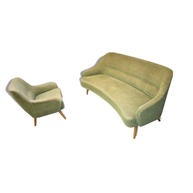 Set couch ARC EGG and a 50/60s Chair vintage