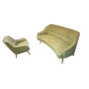 Set Canapé ARC EGG et un fauteuil années 50/60 vintage