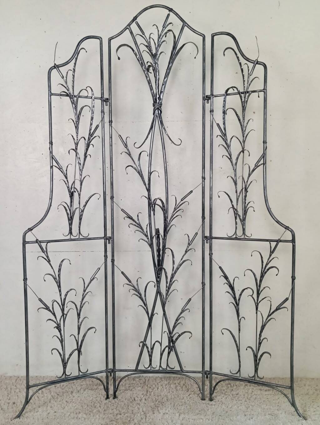 Artistic wrought iron screen