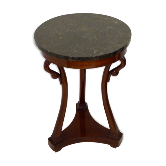 Pedestal table Goosenecks & marble, Empire style