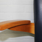 Ensemble de 6 chaises de salle à manger en similicuir Cor van Os modèle Swing, années 1960