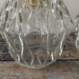 Set of two vintage sconces in chiseled glass