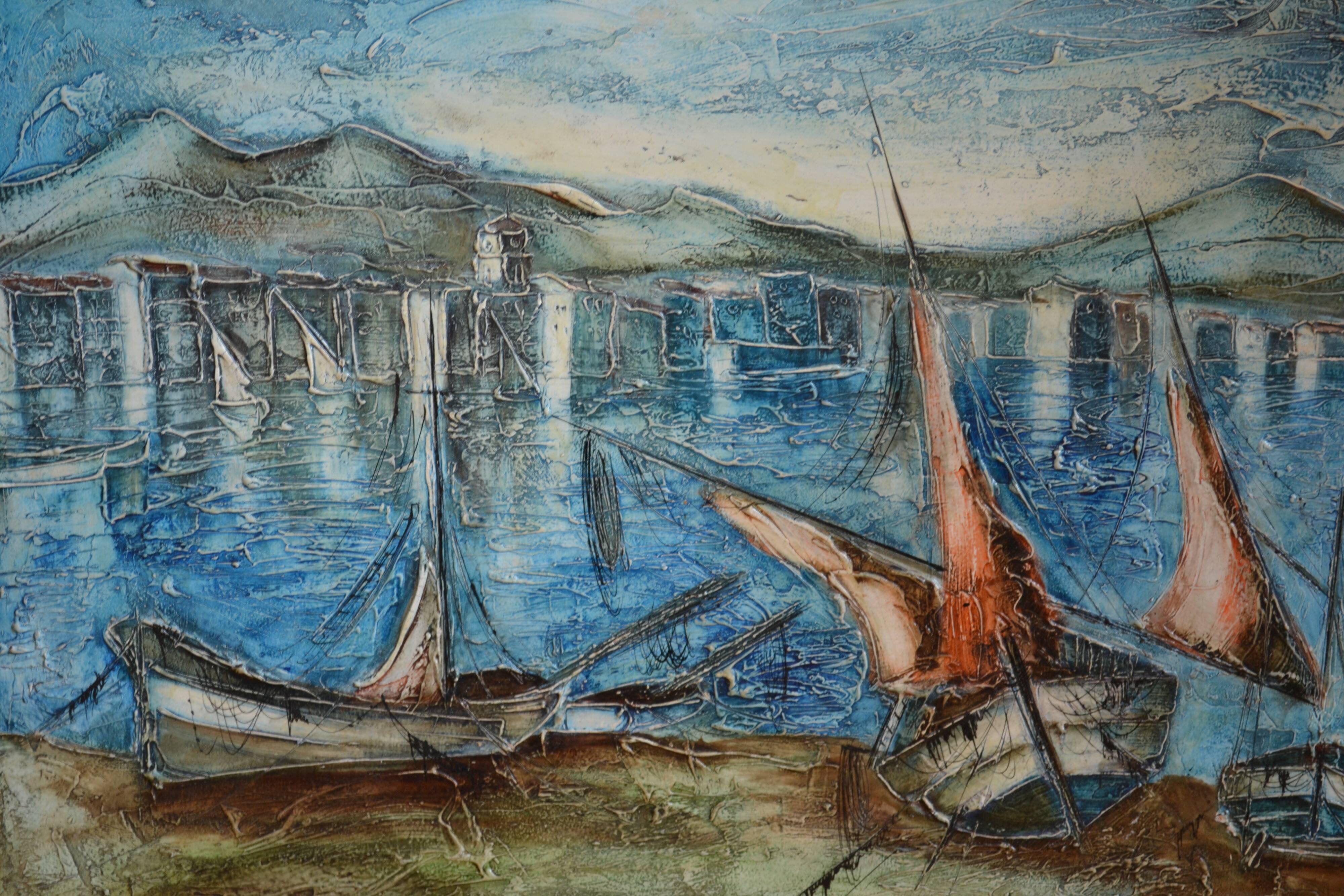 Ticket “Port in the Mediterranean” (La Ciotat?) HSP painting