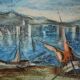 Ticket “Port in the Mediterranean” (La Ciotat?) HSP painting