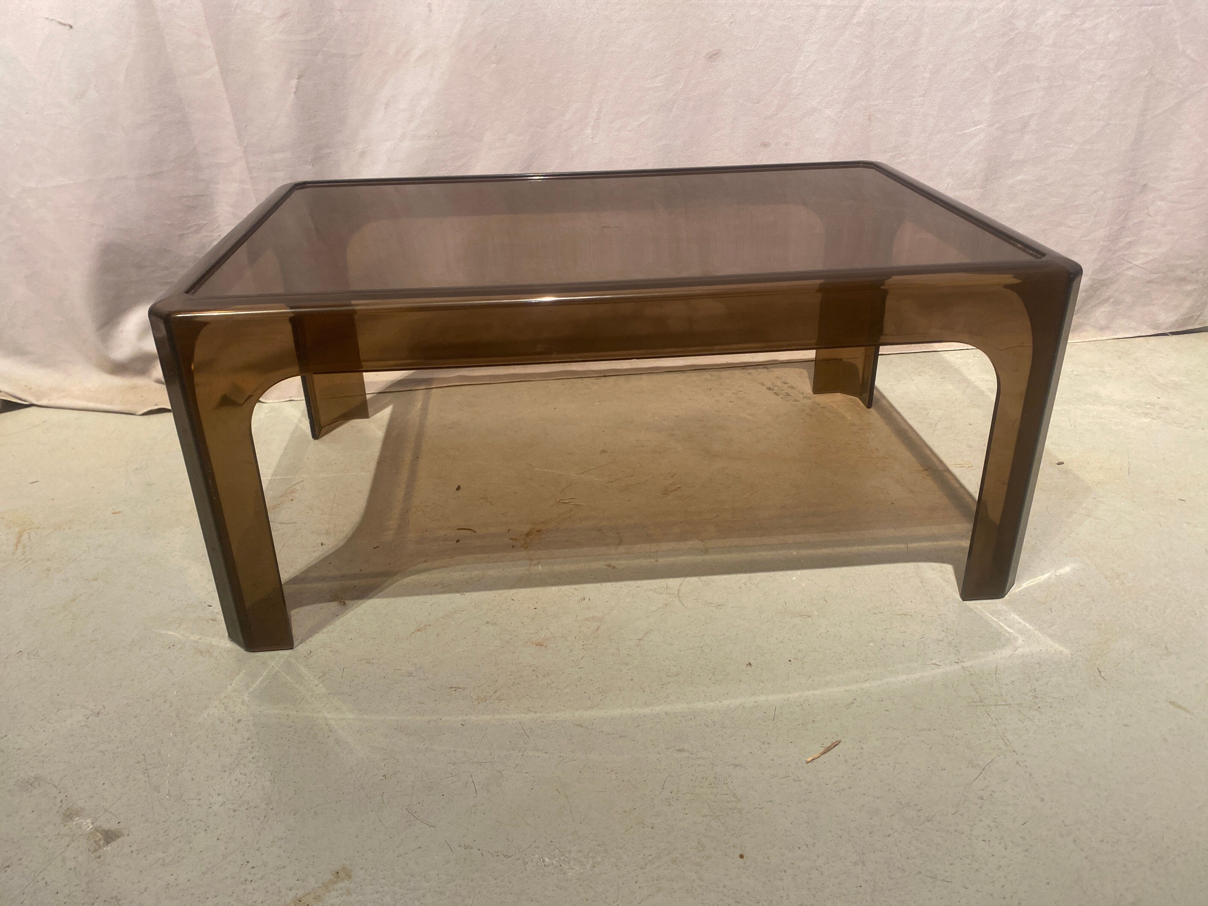 Plexiglas coffee table
