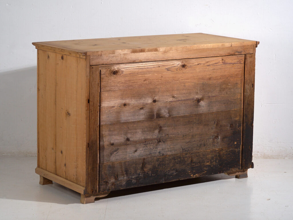Antique solid pine chest of drawers – European rustic chest of drawers – circa 1900 #106