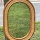 miroir mural en rotin et osier tressé, vintage 64 x 45 cm