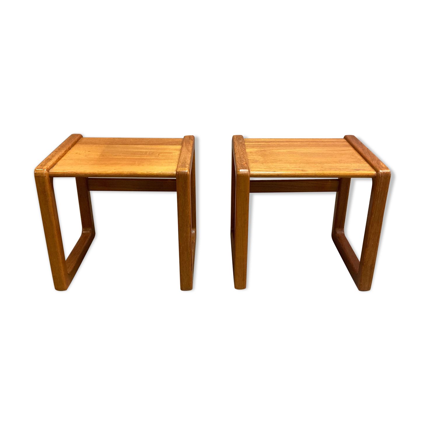 Pair of side tables Scandinavian design 1950s