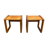 Pair of side tables Scandinavian design 1950s