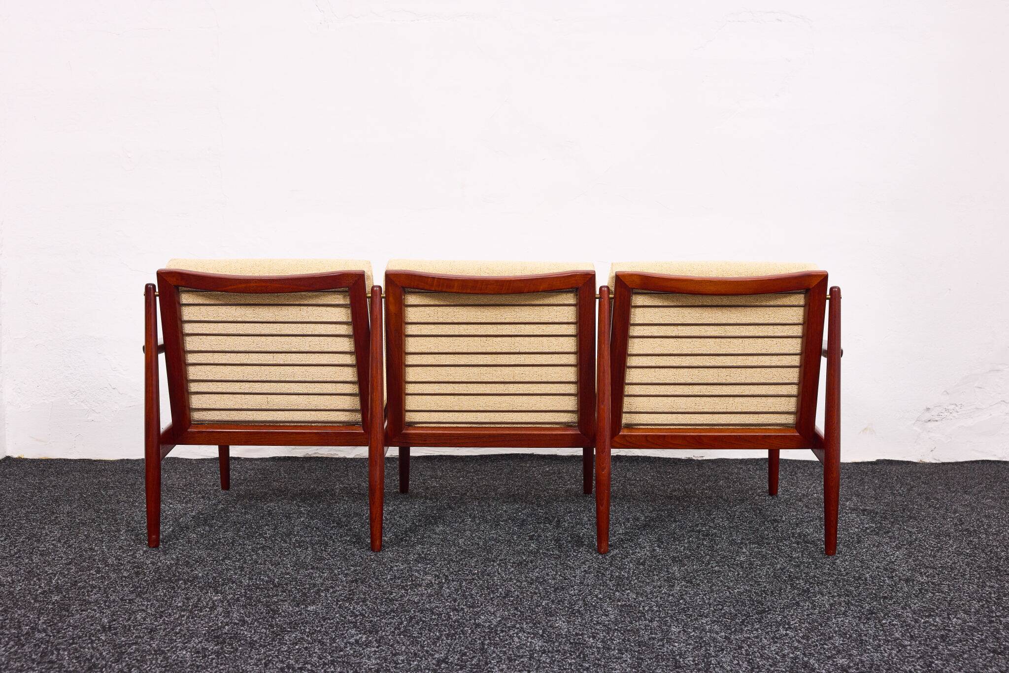 Arne Vodder, mid-century three-seater teak sofa, Glostrup 1960s