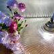 Vintage molded glass lampshade pendant light - tableware collection -