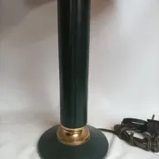 Vintage table lamp base from the 1970s/1980s in leather - in working condition.