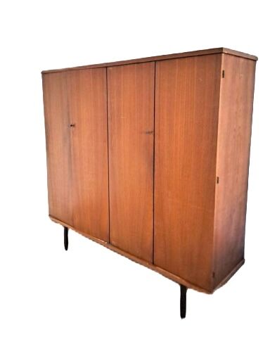 Vintage Scandinavian teak wardrobe, teak wardrobe from the 60s, 70s.