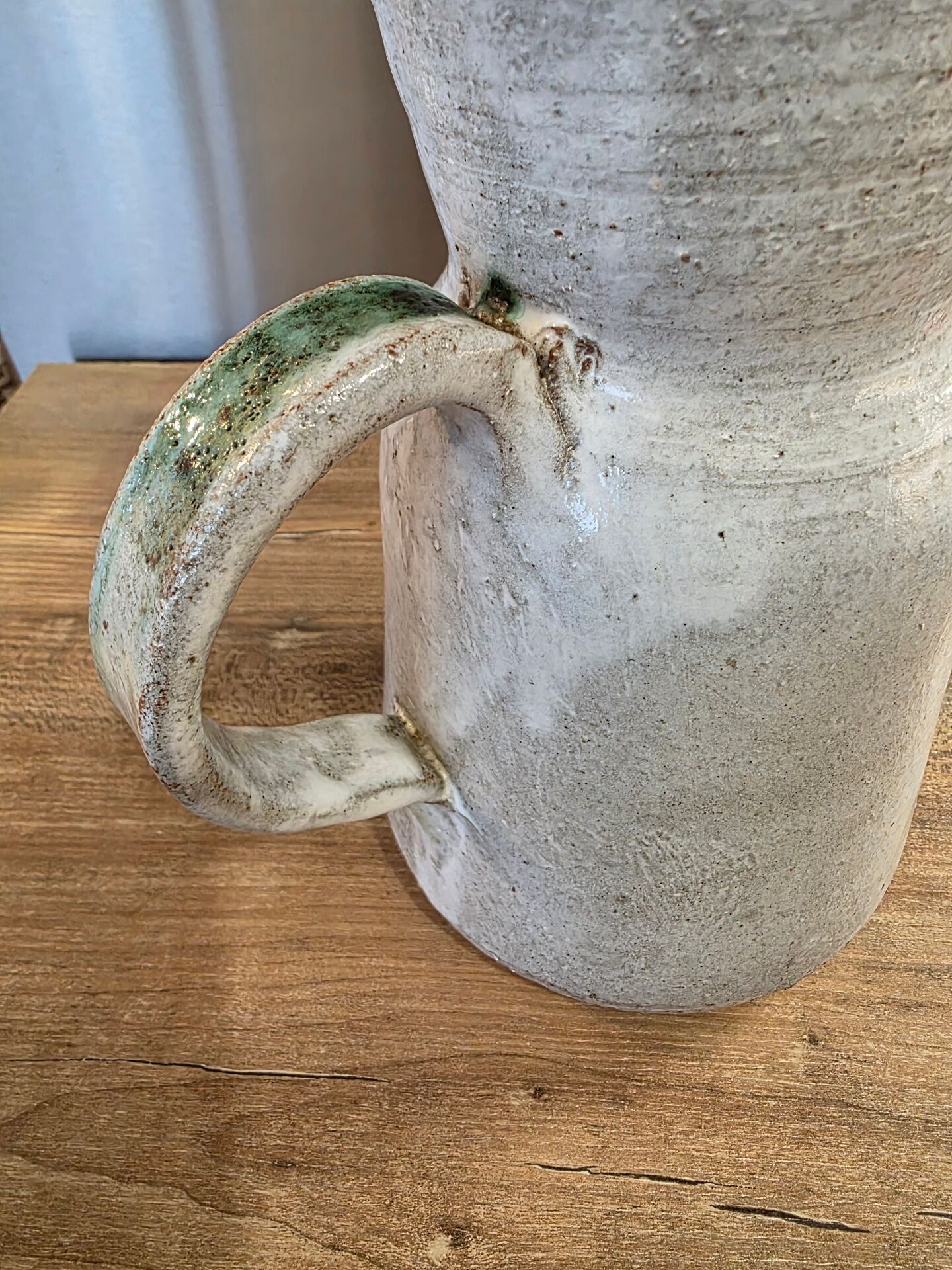 Large pitcher in chamotte clay Thiry Vallauris