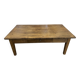Rustic farmhouse coffee table, solid oak with 1 drawer, 1930.