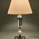 Crystal and golden brass table lamp ~ 1950s/1960s