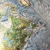 Globe in relief 70s