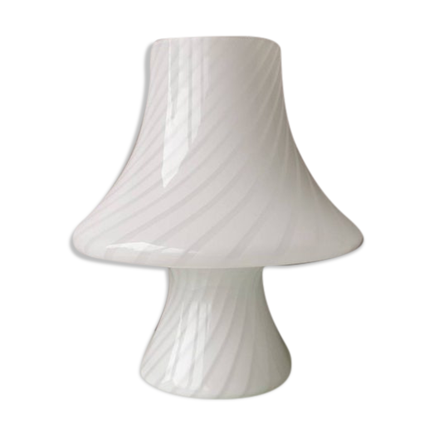 Mushroom lamp Murano white, Gambaro e Poggi for Vetri, 1970