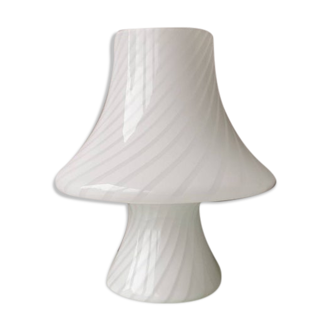 Mushroom lamp Murano white, Gambaro e Poggi for Vetri, 1970