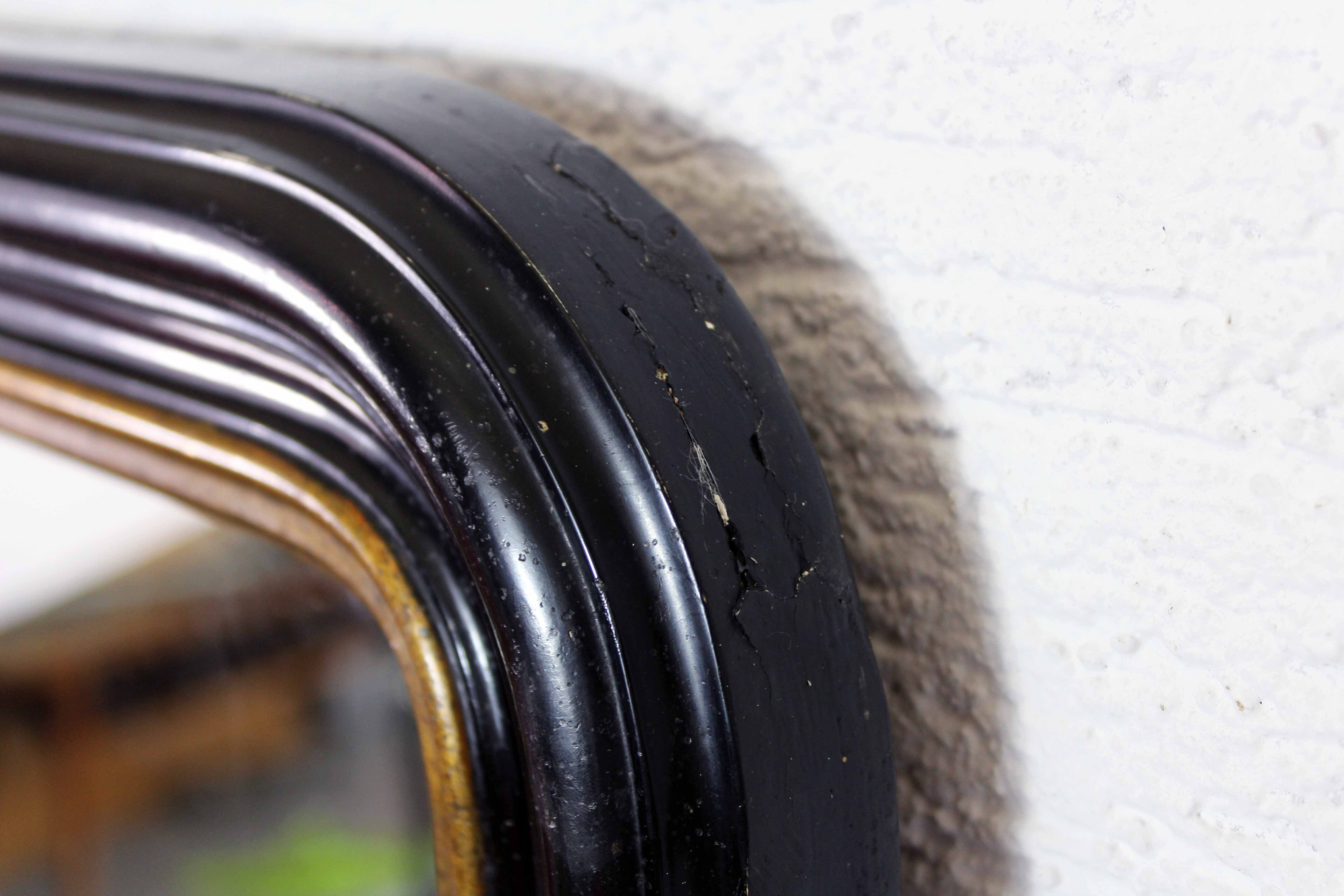 Napoleon III black and gold mirror