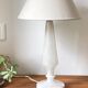Vintage geometric alabaster stone lamp