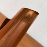 Carafe Vase Cooper and Teak German Mid-Century, 1950s