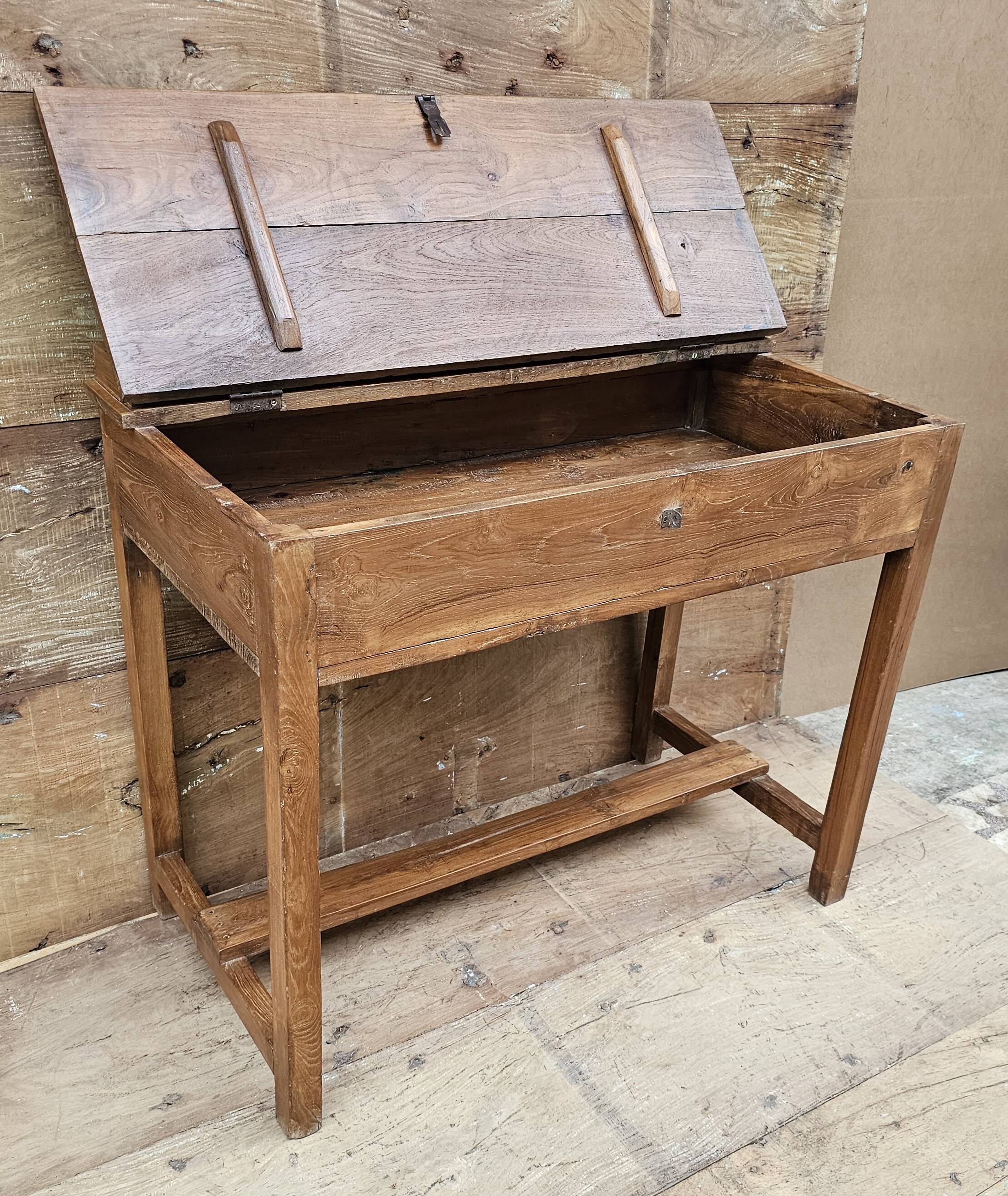Old desk - Burmese teak desk