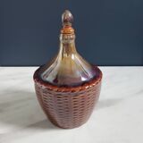 Iridescent ceramic carafe