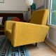 Fauteuil jaune moutarde vintage