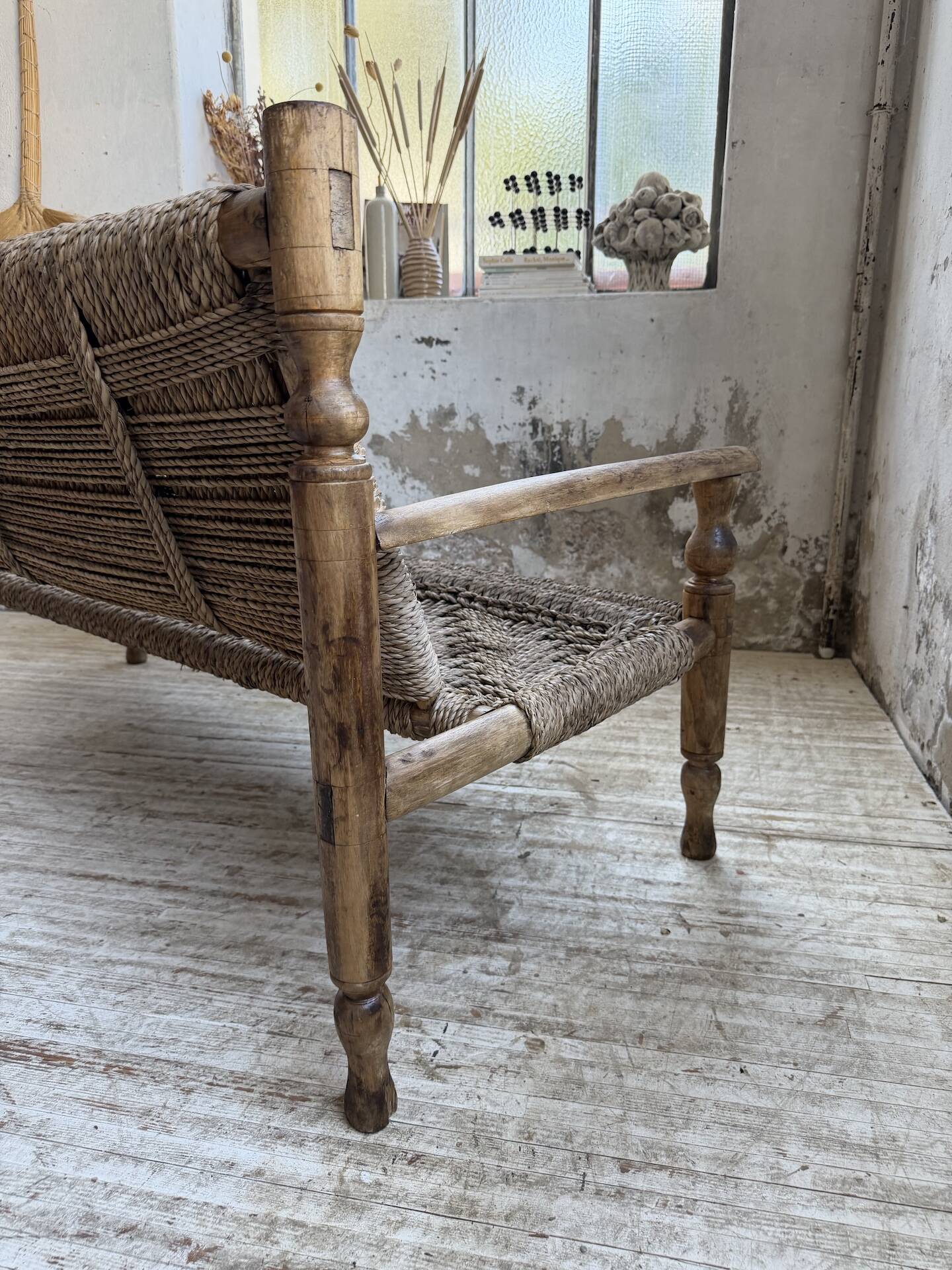 Audoux and Minet cord bench