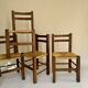 Set de quatre chaises paysannes paillées