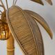 Lampadaire palmier vintage en rotin