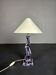 Post modern curvy wavy faux marble zig zag lamp, 1980s