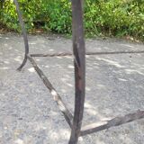 Coffee table with tiled and wrought iron finish