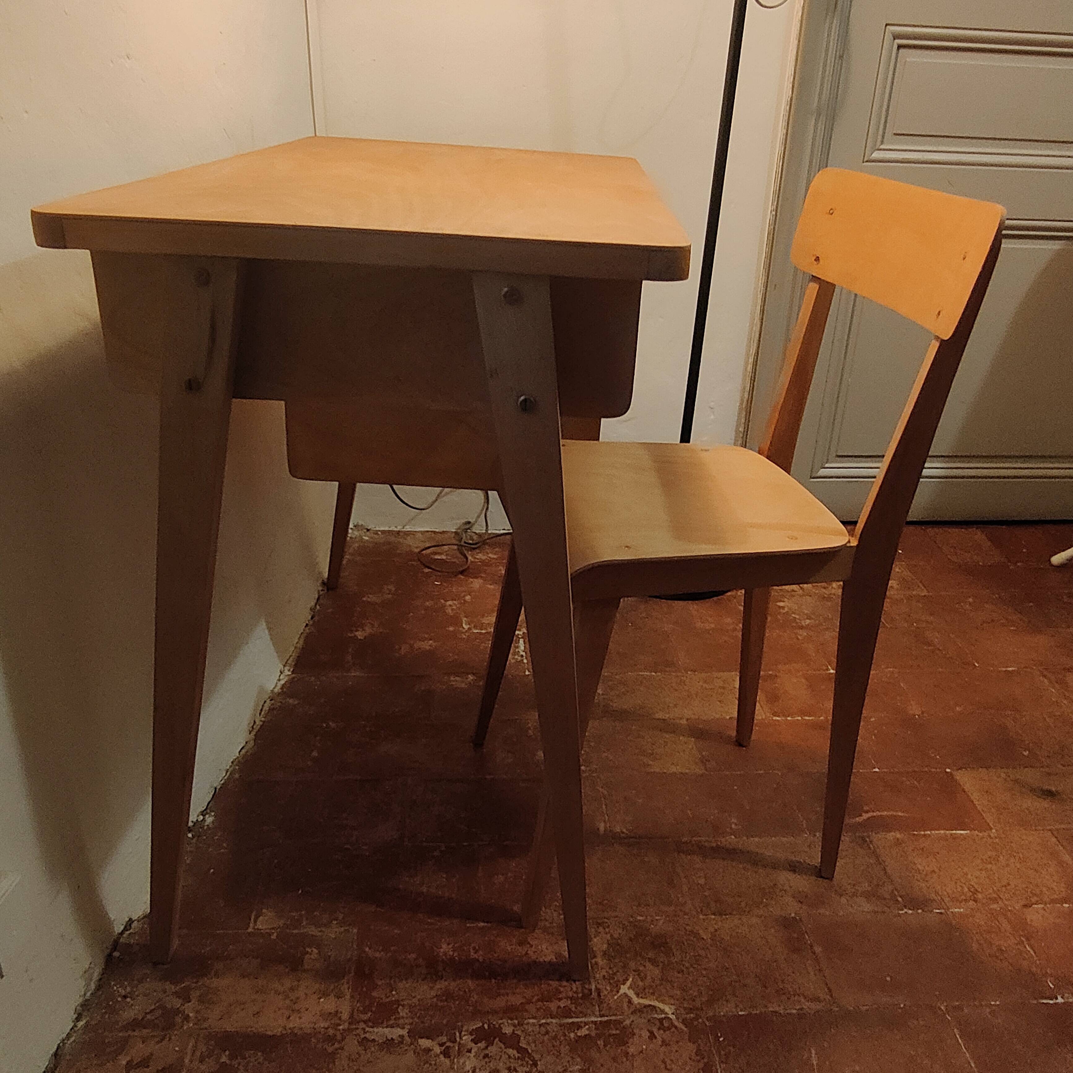 Desk and chair set 1960