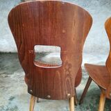 4 chaises bistrot Baumann modèle gentiane années 50